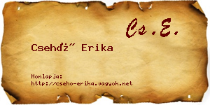 Csehó Erika névjegykártya